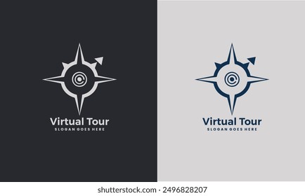 Virtual tour logo concept icon. Simple element illustration. virtual tour concept premium symbol design.