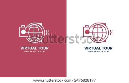 Virtual tour logo concept icon. Simple element illustration. virtual tour concept premium symbol design.