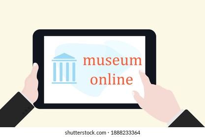 virtual tour of the museum online, a tour of the museum using new technologies. museum visit by means of online tour