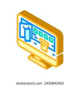 virtual trade show isometric icon vector. virtual trade show sign. isolated symbol illustration