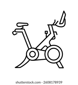 virtual trainer black line icon for digital and print projects.  Minimal clean icons for apps and websites. Modern simple icons for UI UX and branding