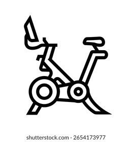 virtual trainer black line icon for digital and print projects.  Minimal clean icons for apps and websites. Modern simple icons for UI UX and branding
