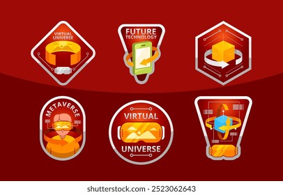 Virtual Universe Technology Badge Set Pack