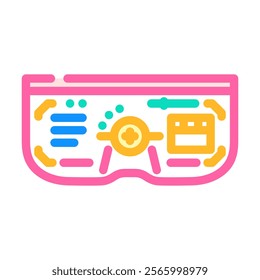 virtual user interface augmented reality color icon vector. virtual user interface augmented reality sign. isolated symbol illustration