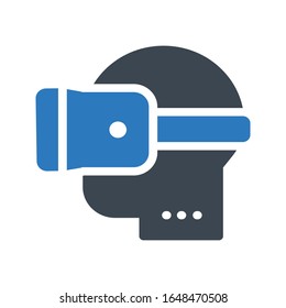 icono de color de glifo vectorial virtual 