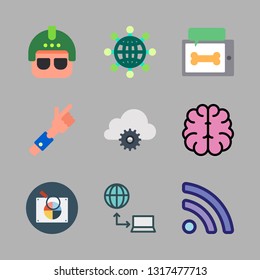 virtual vector icon set