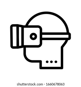 virtual vector thin line icon 