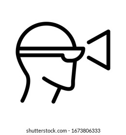 virtual vector thin line icon 