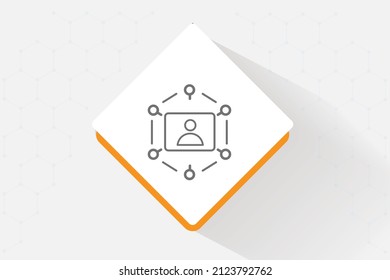 Virtual version icon vector design