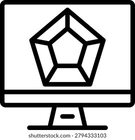 Virtual Vertex Vector Design Icon Style