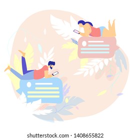 Virtual web relations and romantic flirting chat