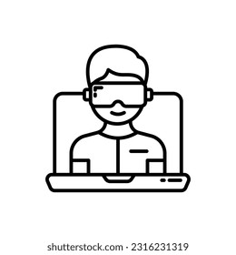 Virtual WorkSpace-Symbol in Vektorgrafik. Illustration
