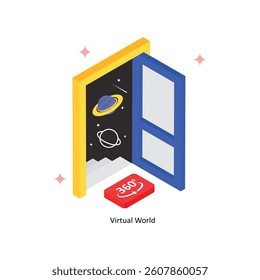 Virtual World Concept isometric Style Illustrations. Eps 10 File