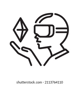 Virtual, World, Virtual reality, VR, digital. Flat Vector illustration - Vector