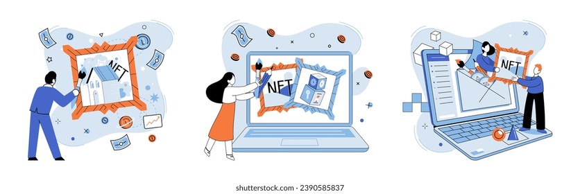 Virtual world vector illustration. The future virtual world relies on advancements in digital technology and virtual reality The virtual world metaphorically represents digital realm separate