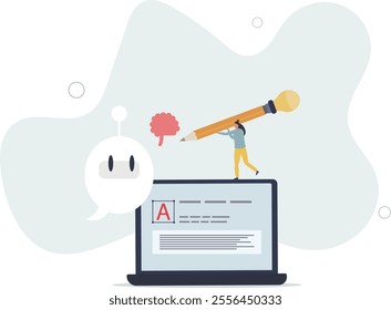 Virtual writing tutor and digital AI assistant for text.Creative artificial intelligence support for innovative book or document .flat characters.