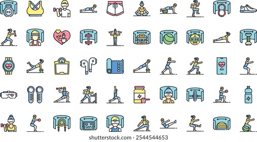 Virtualfitness icons High-Quality Vector Icons Collection with Editable Stroke. Ideal for Professional and Creative Projects.
