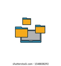 Virtualization icon. Simple element from web hosting icons collection. Creative Virtualization icon ui, ux, apps, software and infographics.