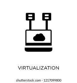 virtualization icon. virtualization symbol design from Networking collection. Simple element vector illustration on white background.