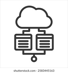 Virtualization Outline Icon Vector Illustration