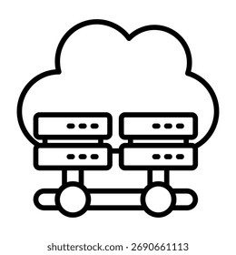 Conceito de ilustração de vetor de ícone simples de virtualização