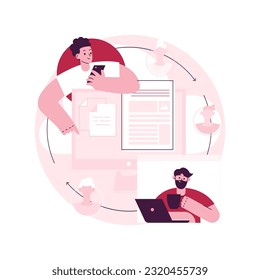 Virtualization technology abstract concept vector illustration. Process virtual representation, reduce IT expenses, run application in virtual environment, operating system task abstract metaphor.