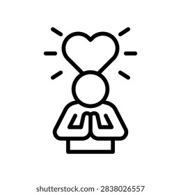Virtue Line Icon Vector Illustration