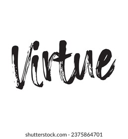 virtue text on white background.