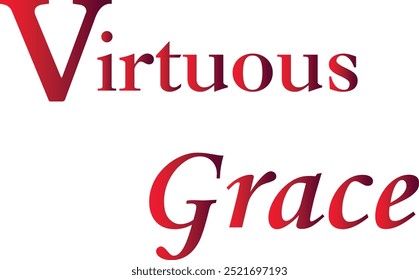 Virtuous Grace T-Shirt kreatives Design mit Sonderangebot , Adobe Illustrator Artwork