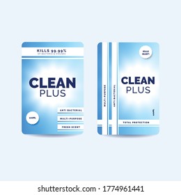 Virucidal and bactericidal cleaner label