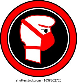 Virus 2019-nCoV.Human coronavirus.Sign only in masks.Vector illustration for your business.
