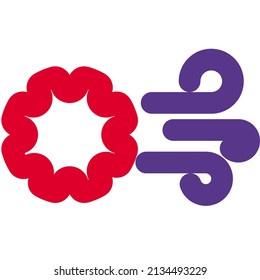 virus able to travel in air logotype layout