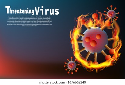 Virus. Abstract microbial vector 3d. Computer viruses, allergic bacteria, health care, microbiological concepts. Disease germs, pathogenic organisms, micro virological infections, cases of dangerous f