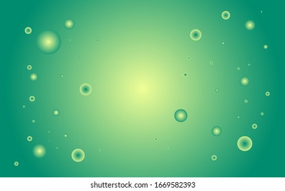 Virus. Abstract vector microbe on green background. Virus, allergy bacteria, medical healthcare, microbiology concept. Disease germ, pathogen organism, infectious micro virology