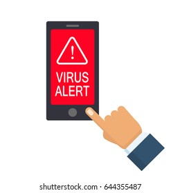 Virus alert icon isolated on white background