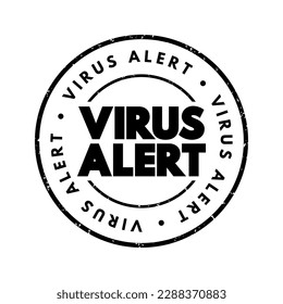 Virus Alert text stamp, concept background