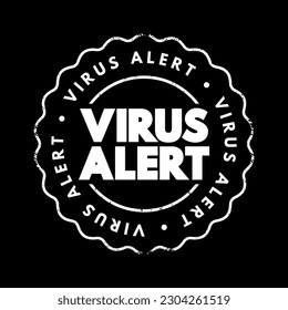Virus Alert text stamp, concept background