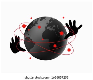 Virus around the Planet. Vector illustration