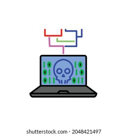 Virus attack icon, eps 10