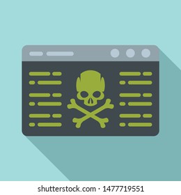 Virus attack icon. Flat illustration of virus attack vector icon for web design