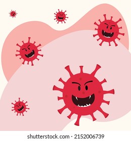 Virus background of airborne coronavirus