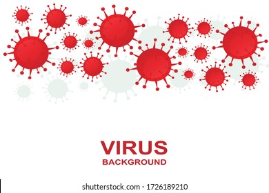 Virus Background Flat Design Vector