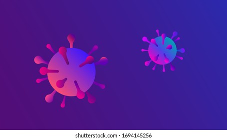 Virus background illustration. Colorful  advertisement with gradient colors