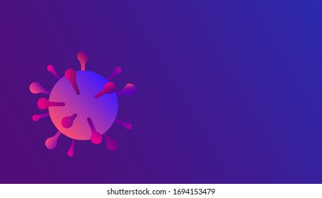 Virus background illustration. Colorful advertisement with gradient colors