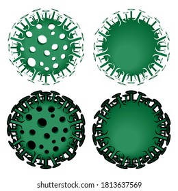 Virus bactereria cell. Illustration vector