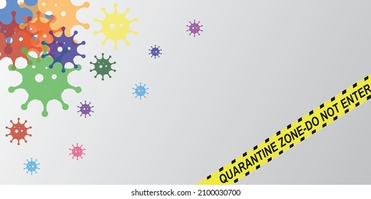 antecedentes de virus y bacterias. Variante Covid-19 Omicron. en fondo blanco con lugar para el texto.
