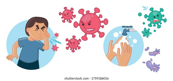 Virus And Bacteria Cartoon Bundle