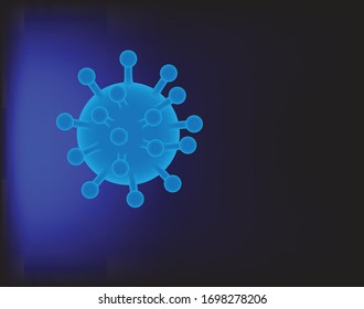 virus bacteria cell in blue background