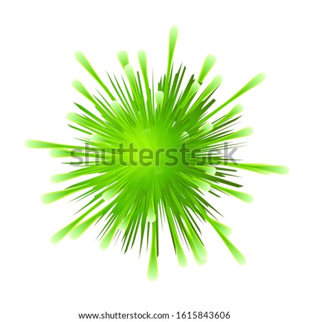 Virus Bacteria Cell Microbiology Sick Germ Vector. Green Microscope Bacteria In Spherical Shape With Antennas. Scientific Laboratory Bacterium Colored Concept Mockup Realistic 3d Illustration