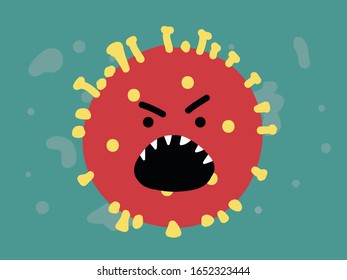 Virus Bacteria Corona Illustration Character 